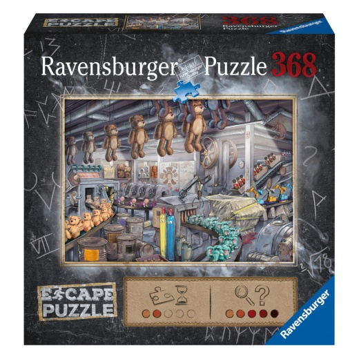 Ravensburger Pussel: ESCAPE Toy Factory 368 Bitar i gruppen SÄLLSKAPSSPEL / Escape Room / Escape Room pussel hos Spelexperten (10216531)
