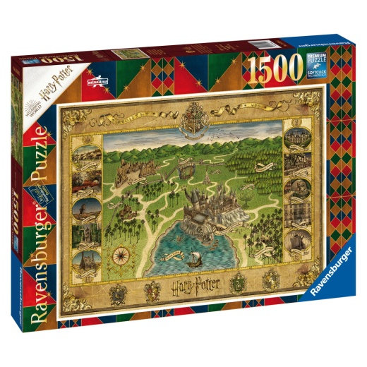 Ravensburger Pussel: Harry Potter Hogwarts Map 1500 bitar i gruppen PUSSEL / 1500 bitar hos Spelexperten (10216599)