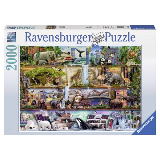 Ravensburger pussel: Wild Kingdom Shelves 2000 bitar i gruppen  hos Spelexperten (10216652)