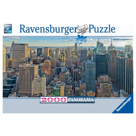 Ravensburger pussel - Panorama View over New York 2000 Bitar i gruppen  hos Spelexperten (10216708)