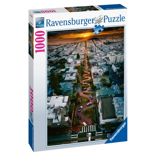 Ravensburger Pussel: Lombard Street, San Francisco 1000 Bitar i gruppen PUSSEL / 1000 bitar hos Spelexperten (10216732)