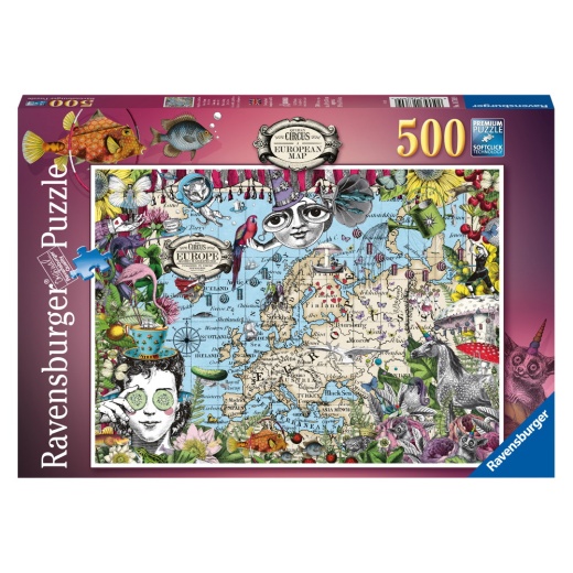 Ravensburger Pussel: European Map 500 Bitar i gruppen PUSSEL / < 625 bitar hos Spelexperten (10216760)