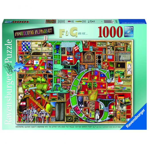 Ravensburger: Awesome Alphabet F&G 1000 Bitar i gruppen PUSSEL / 1000 bitar hos Spelexperten (10216761)