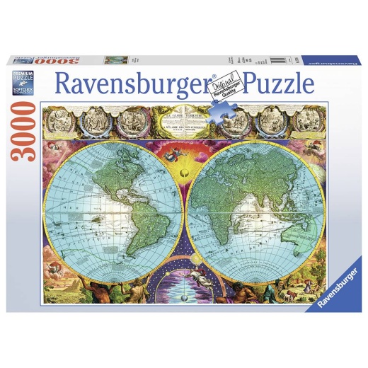 Ravensburger pussel: Antique Map 3000 bitar i gruppen  hos Spelexperten (10217074)