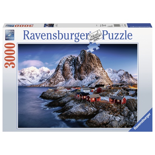 Ravensburger Pussel: Hamnoy, Lofoten 3000 Bitar i gruppen PUSSEL / 2000 bitar > hos Spelexperten (10217081)