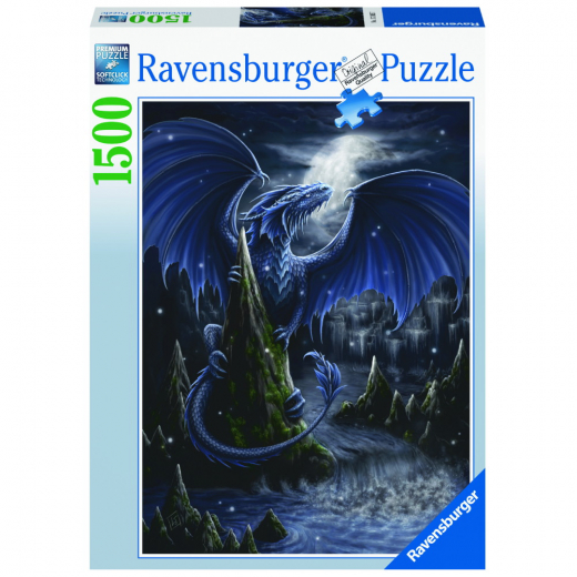 Ravensburger Pussel: The Dark Blue Dragon 1500 bitar i gruppen PUSSEL / 1500 bitar hos Spelexperten (10217105)
