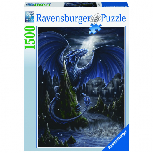 Ravensburger Pussel: The Dark Blue Dragon 1500 bitar i gruppen  hos Spelexperten (10217105)