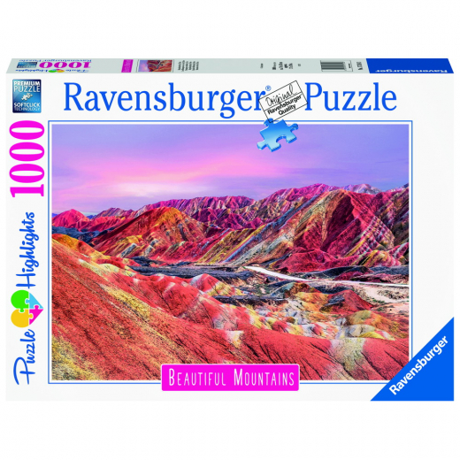 Ravensburger Pussel: Rainbow Mountains, China 1000 Bitar i gruppen PUSSEL / 1000 bitar hos Spelexperten (10217314)