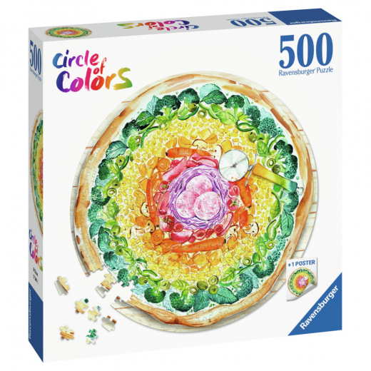 Ravensburger Pussel - Circle of Colors - Pizza 500 Bitar i gruppen PUSSEL / Ravensburger hos Spelexperten (10217347)