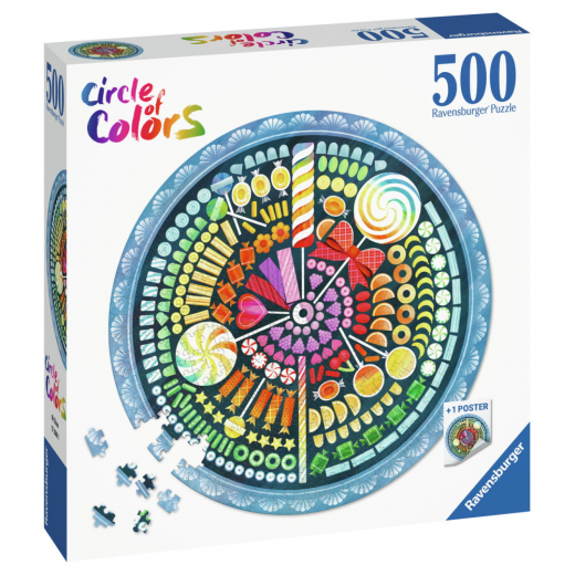 Ravensburger Pussel - Circle of Colors - Candy 500 Bitar i gruppen PUSSEL / < 750 bitar hos Spelexperten (10217350)