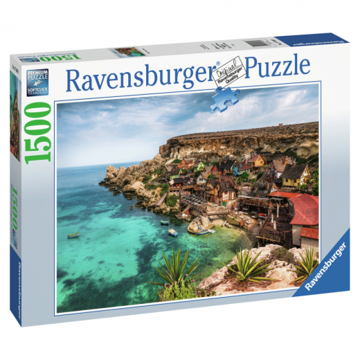 Ravensburger Pussel: Popey Village, Malta 1500 Bitar i gruppen PUSSEL / 1500 bitar hos Spelexperten (10217436)