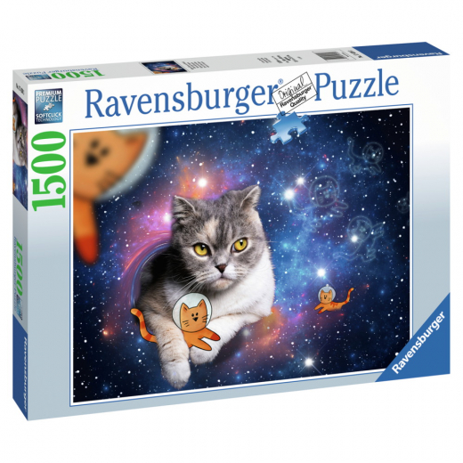 Ravensburger Pussel: Cats In Outer Space 1500 Bitar i gruppen PUSSEL / 1500 bitar hos Spelexperten (10217439)