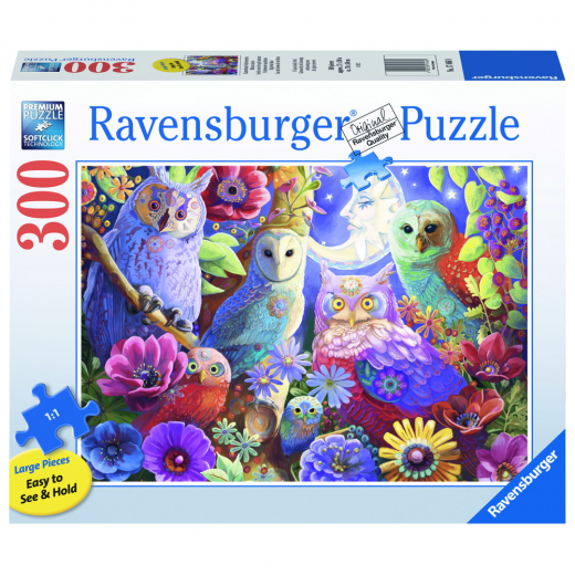 Ravensburger Pussel: Night Owl Hoot - 300 Bitar i gruppen  hos Spelexperten (10217466)