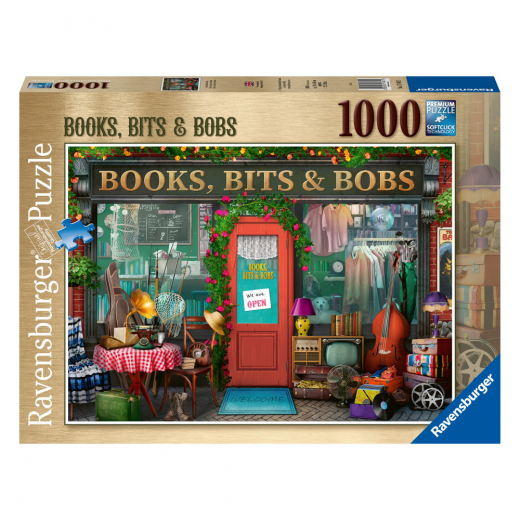 Ravensburger Pussel: Books, Bit's & Bobs 1000 Bitar i gruppen PUSSEL / Ravensburger hos Spelexperten (10217481)