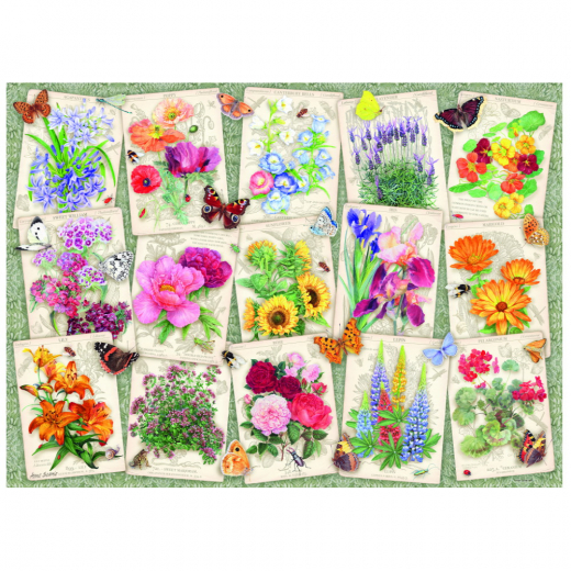 Ravensburger Pussel: Garden Flowers 1000 Bitar i gruppen PUSSEL / 1000 bitar hos Spelexperten (10217485)