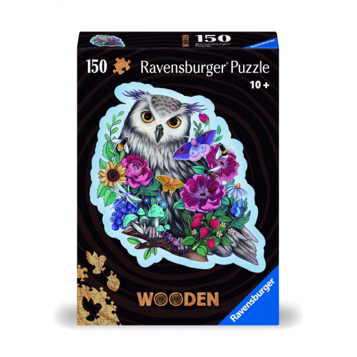 Ravensburger Pussel: Wooden Owl 150 Bitar i gruppen PUSSEL / < 750 bitar hos Spelexperten (10217511)