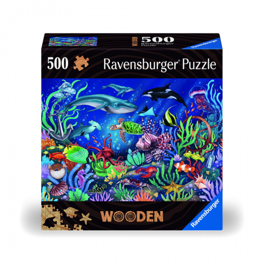 Ravensburger Pussel: Wooden Under the Sea 500 Bitar i gruppen PUSSEL hos Spelexperten (10217515)