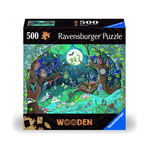 Ravensburger Pussel: Wooden Fantasy Forest 500 Bitar i gruppen PUSSEL / < 750 bitar hos Spelexperten (10217516)