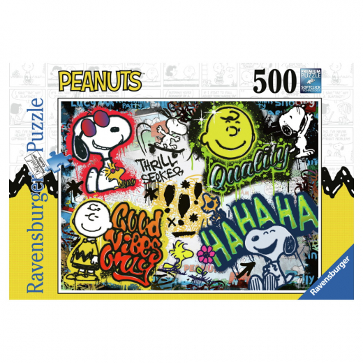 Ravensburger Pussel: Snoopy Graffiti 500 Bitar i gruppen PUSSEL / < 750 bitar hos Spelexperten (10217538)