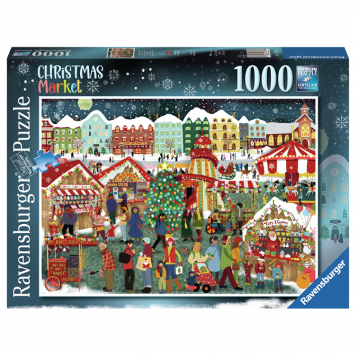Ravensburger Pussel: Christmas Market 1000 Bitar i gruppen PUSSEL / 1000 bitar hos Spelexperten (10217546)