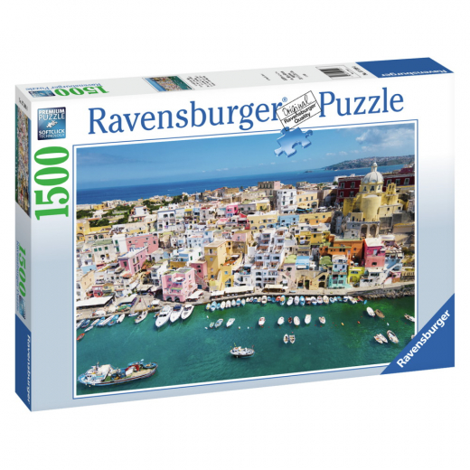 Ravensburger Pussel: The Colors Of Procida 1500 Bitar i gruppen PUSSEL / 1000 bitar hos Spelexperten (10217599)