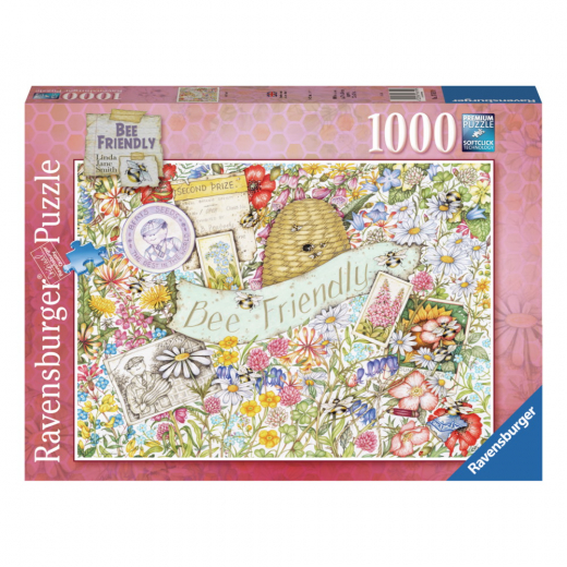 Ravensburger Pussel: Bee Friendly 1000 Bitar i gruppen PUSSEL / 1000 bitar hos Spelexperten (10217619)