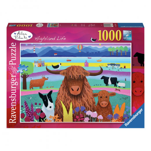 Ravensburger Pussel: Highland Life 1000 Bitar i gruppen PUSSEL / 1000 bitar hos Spelexperten (10217622)