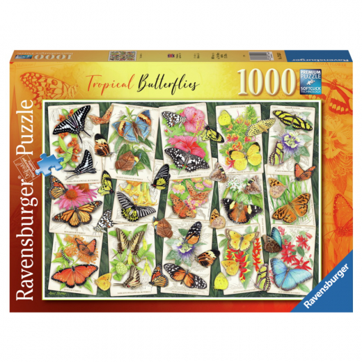Ravensburger Pussel: Tropical Butterfly 1000 Bitar i gruppen PUSSEL / 1000 bitar hos Spelexperten (10217624)