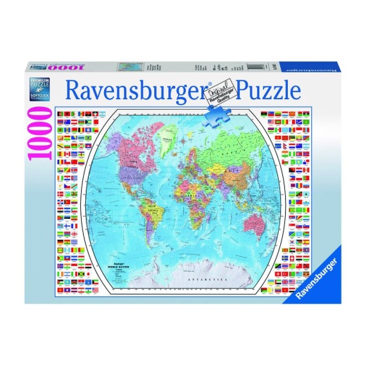 Ravensburger pussel: Political World Map - 1000 bitar i gruppen PUSSEL / 1000 bitar hos Spelexperten (10219633)