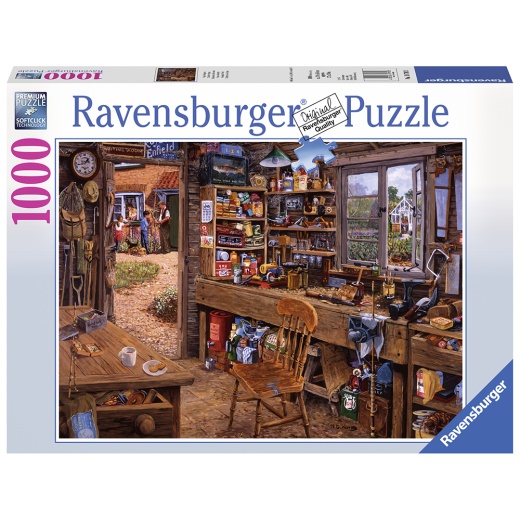 Ravensburger pussel: Grandpa's Shed 1000 Bitar i gruppen  hos Spelexperten (10219790)