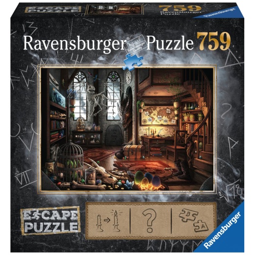 Ravensburger Pussel: ESCAPE 5 Dragon Laboratory 759 Bitar i gruppen SÄLLSKAPSSPEL / Knep & knåp hos Spelexperten (10219960)