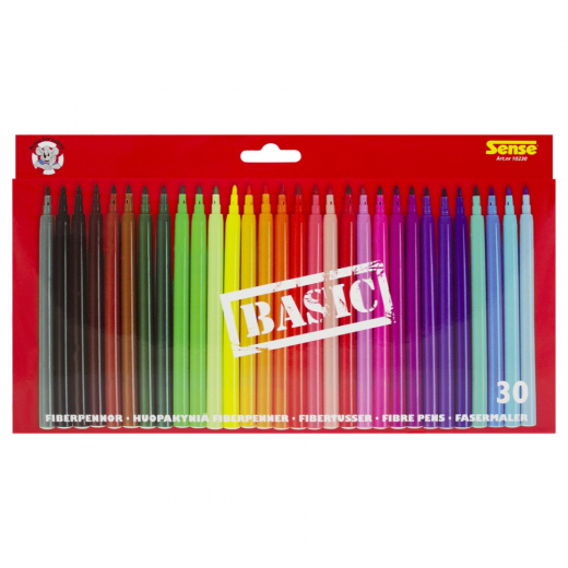 Sense - Fiberpennor Basic 30-Pack i gruppen LEKSAKER / Skapa & måla hos Spelexperten (10230)