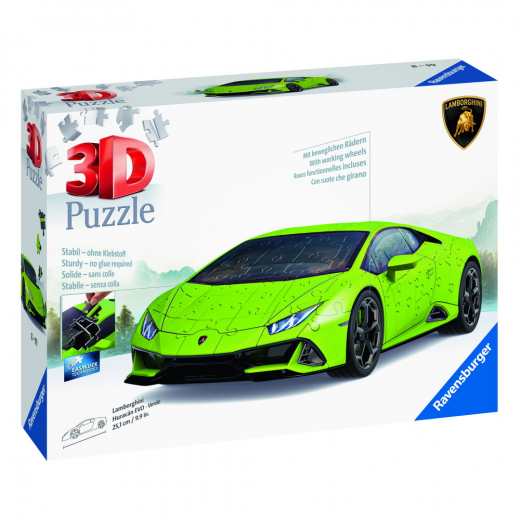 Ravensburger 3D Pussel: Lamborghini Huracán EVO-Verde 156 Bitar i gruppen PUSSEL / 3D pussel hos Spelexperten (10311559)