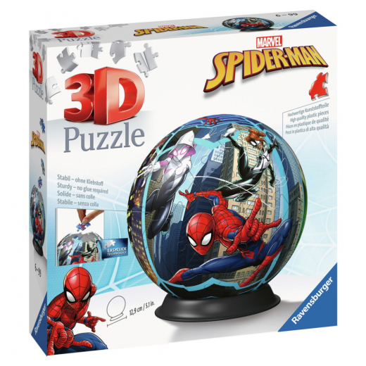 Ravensburger 3D Pussel: Spider-Man Ball 72 Bitar i gruppen PUSSEL / 3D pussel hos Spelexperten (10311563)