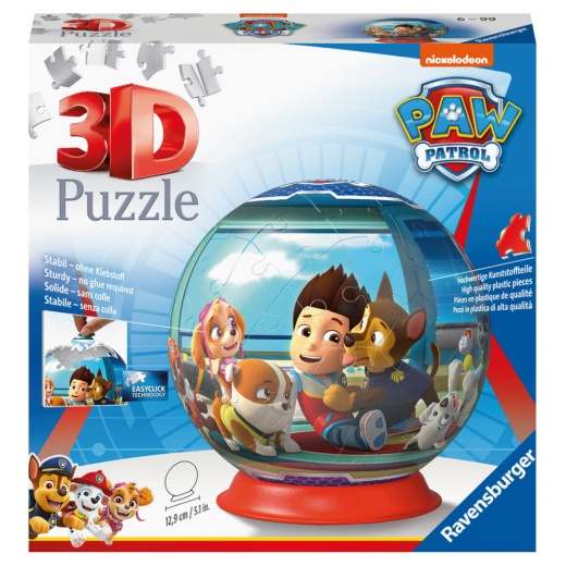 Ravensburger 3D Pussel: Paw Patrol Boll 72 Bitar i gruppen PUSSEL / 3D pussel hos Spelexperten (10312186)