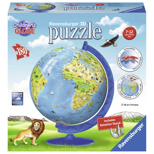 Ravensburger 3D Pussel - Children's World Globe 180 Bitar i gruppen  hos Spelexperten (10312338)