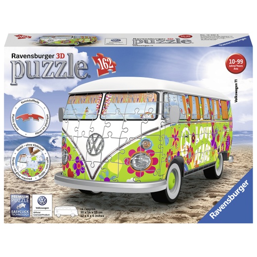 Ravensburger 3D Pussel - VW T1 Hippie Style 162 Bitar i gruppen  hos Spelexperten (10312532)