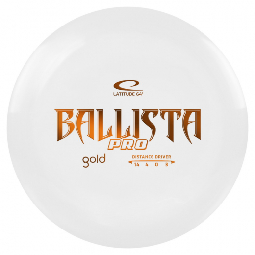 Latitude 64° Ballista Pro Gold White i gruppen UTOMHUSSPEL / Disc Golf & frisbee / Distance Drivers hos Spelexperten (103235)