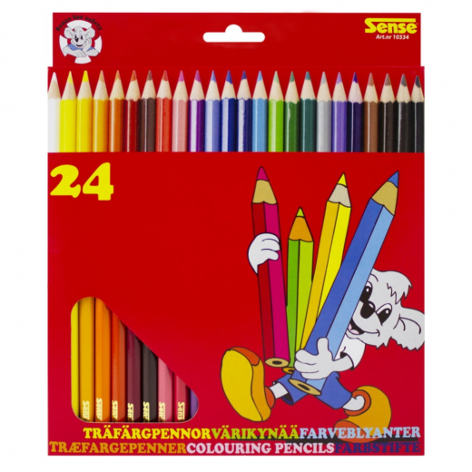 Sense - Träfärgpennor 24-Pack i gruppen LEKSAKER / Skapa & måla hos Spelexperten (10334)