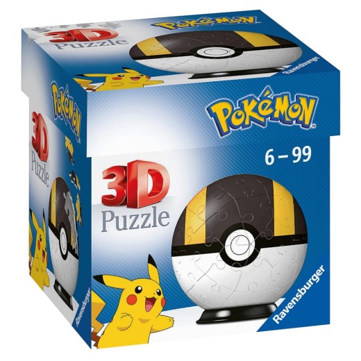 Ravensburger 3D Pussel: Pokémon Pokeball Svart 55 Bitar i gruppen PUSSEL / 3D pussel hos Spelexperten (10382722S)