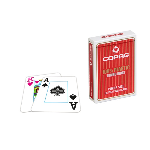 Copag Jumbo Face Red i gruppen SÄLLSKAPSSPEL / Poker & casino / Poker hos Spelexperten (104001344a)