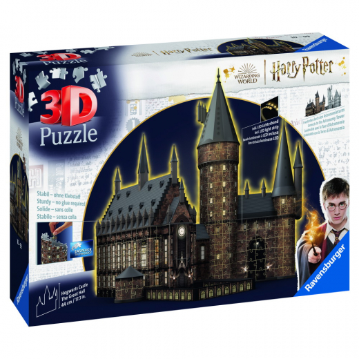 Ravensburger 3D Pussel: Hogwarts Castle Great Hall Night Edition 540 Bitar i gruppen PUSSEL / 3D pussel hos Spelexperten (10411550)