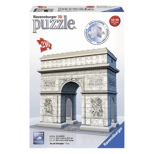 Ravensburger 3D Pussel - Arc de Triomphe - 216 Bitar i gruppen  hos Spelexperten (10412514)