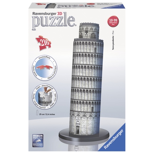 Ravensburger 3D Pussel - Leaning Tower of Pisa 216 Bitar i gruppen  hos Spelexperten (10412557)