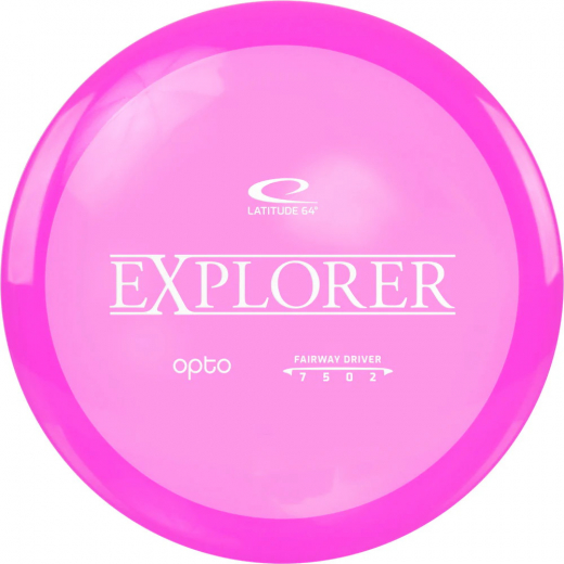 Latitude 64° Opto Explorer Pink i gruppen UTOMHUSSPEL / Disc Golf & frisbee / Fairway Drivers hos Spelexperten (104170)