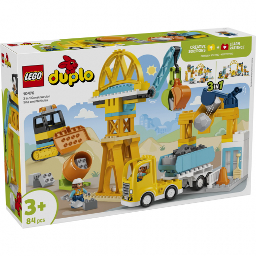 LEGO Duplo - 3 i 1 Byggarbetsplats och fordon i gruppen LEKSAKER / LEGO / LEGO Duplo hos Spelexperten (10476)