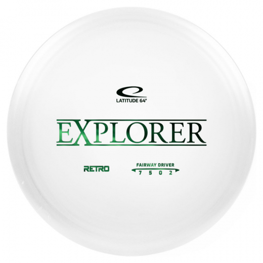 Latitude 64° Retro Explorer White i gruppen UTOMHUSSPEL / Disc Golf & frisbee / Fairway Drivers hos Spelexperten (104806)