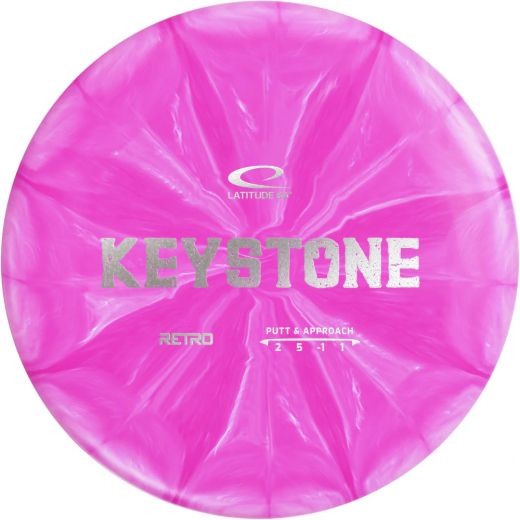Latitude 64° Retro Burst Keystone Pink White i gruppen UTOMHUSSPEL / Disc Golf & frisbee / Putt & approach hos Spelexperten (105234)