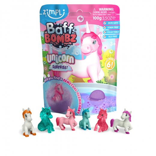Zimpli Kids Badbomb med samlarfigur, Enhörning i gruppen LEKSAKER / Barn & baby / Bada hos Spelexperten (105953716SDN)