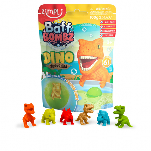 Zimpli Kids Badbomb med samlarfigur, Dinosaurie  i gruppen LEKSAKER / Barn & baby / Bada hos Spelexperten (105953717SDN)